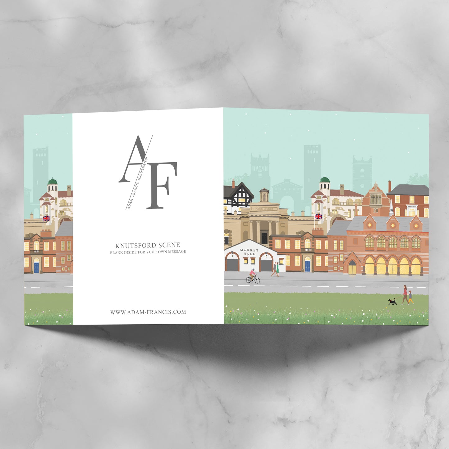 Knutsford Scene Greeting Card, Blank inside.