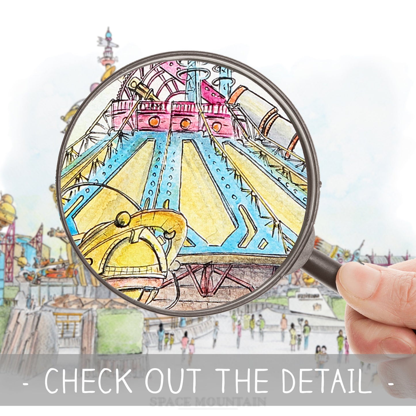 Space Mountain, Paris, Art Print