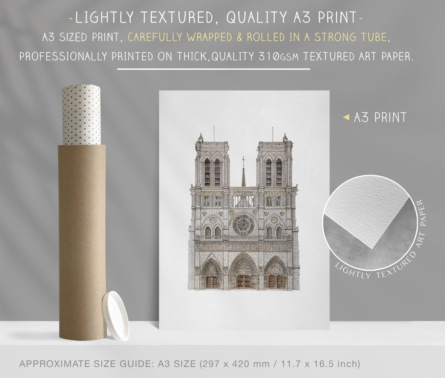 Paris, Notre Dame Cathedral, Art Print