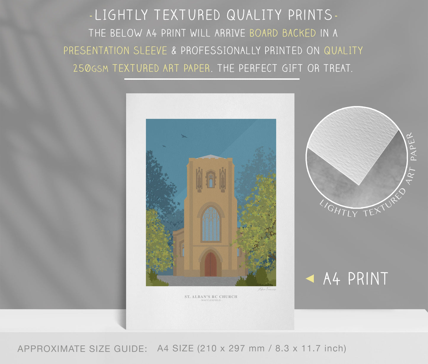 Macclesfield, 'St. Albans RC Church', Art Prints