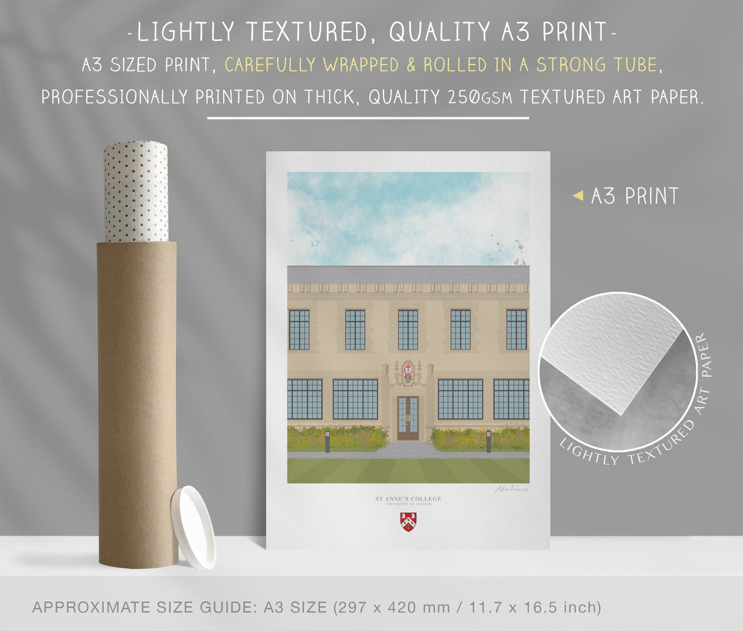 St Anne's College, University of Oxford, Art Print