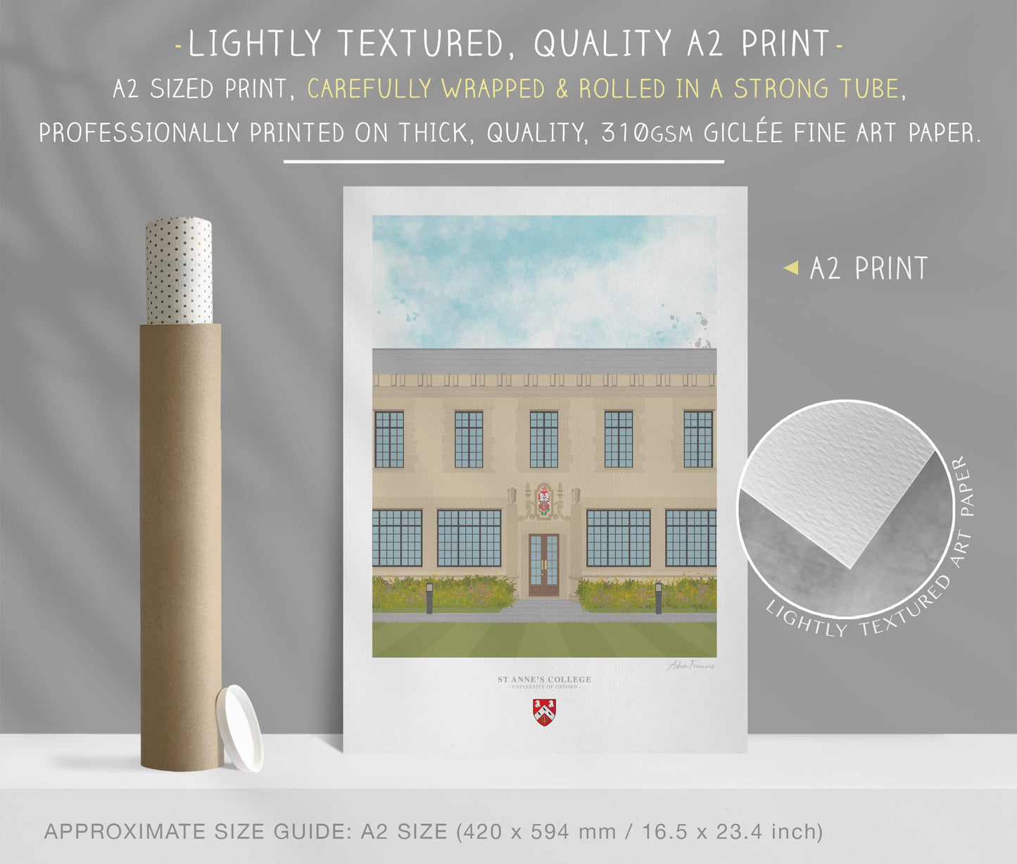 St Anne's College, University of Oxford, Art Print