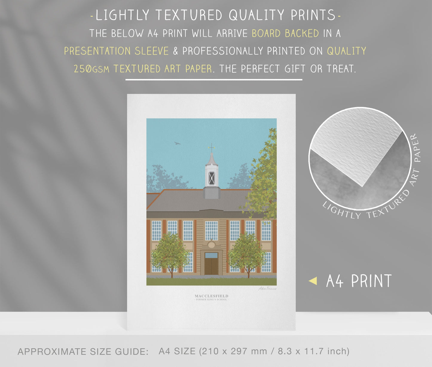 Macclesfield 'former King's School' Art Prints