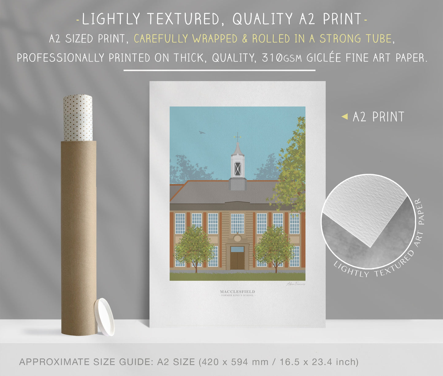 Macclesfield 'former King's School' Art Prints