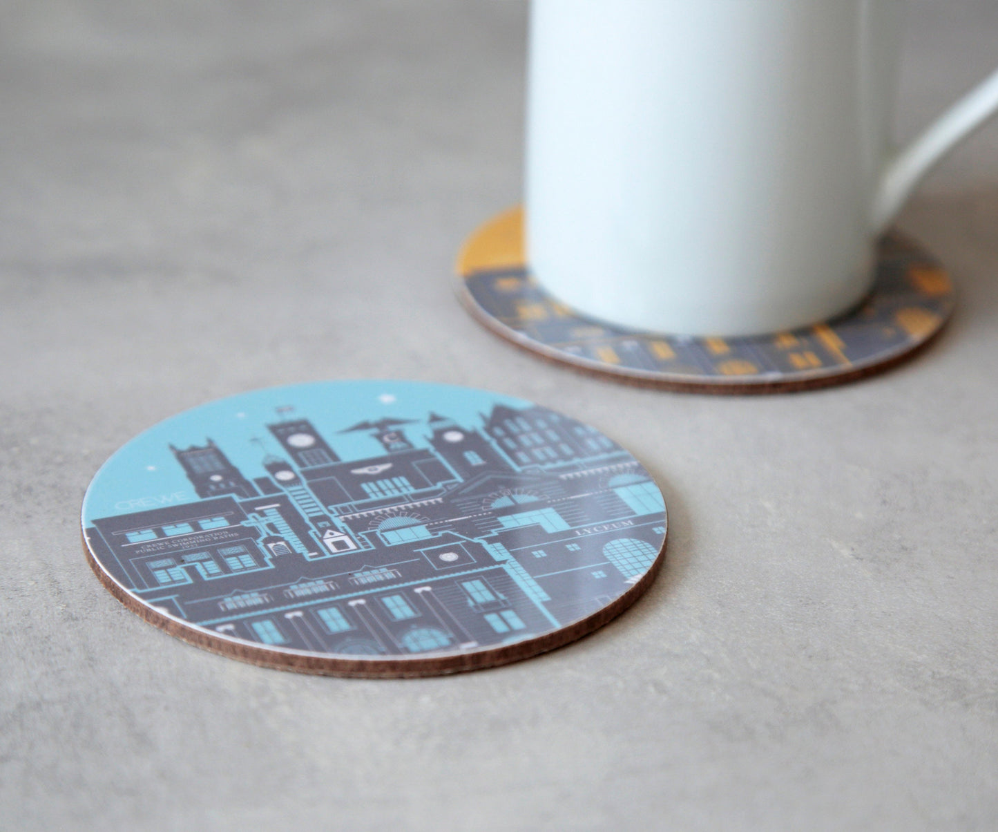 Crewe Art Print & Coaster set.