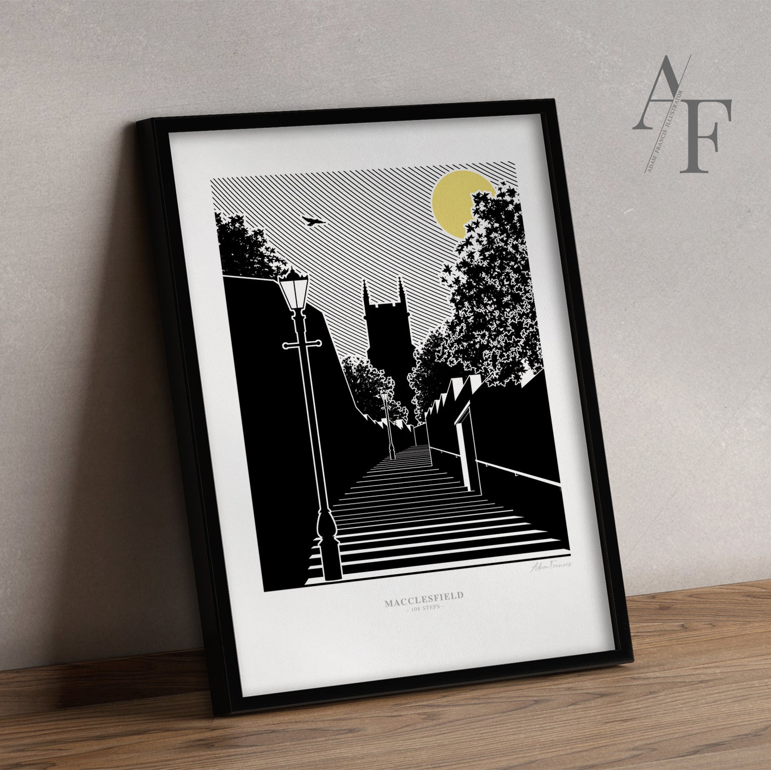 Macclesfield '108 STEPS' Art Prints – Adam Francis Illustrator