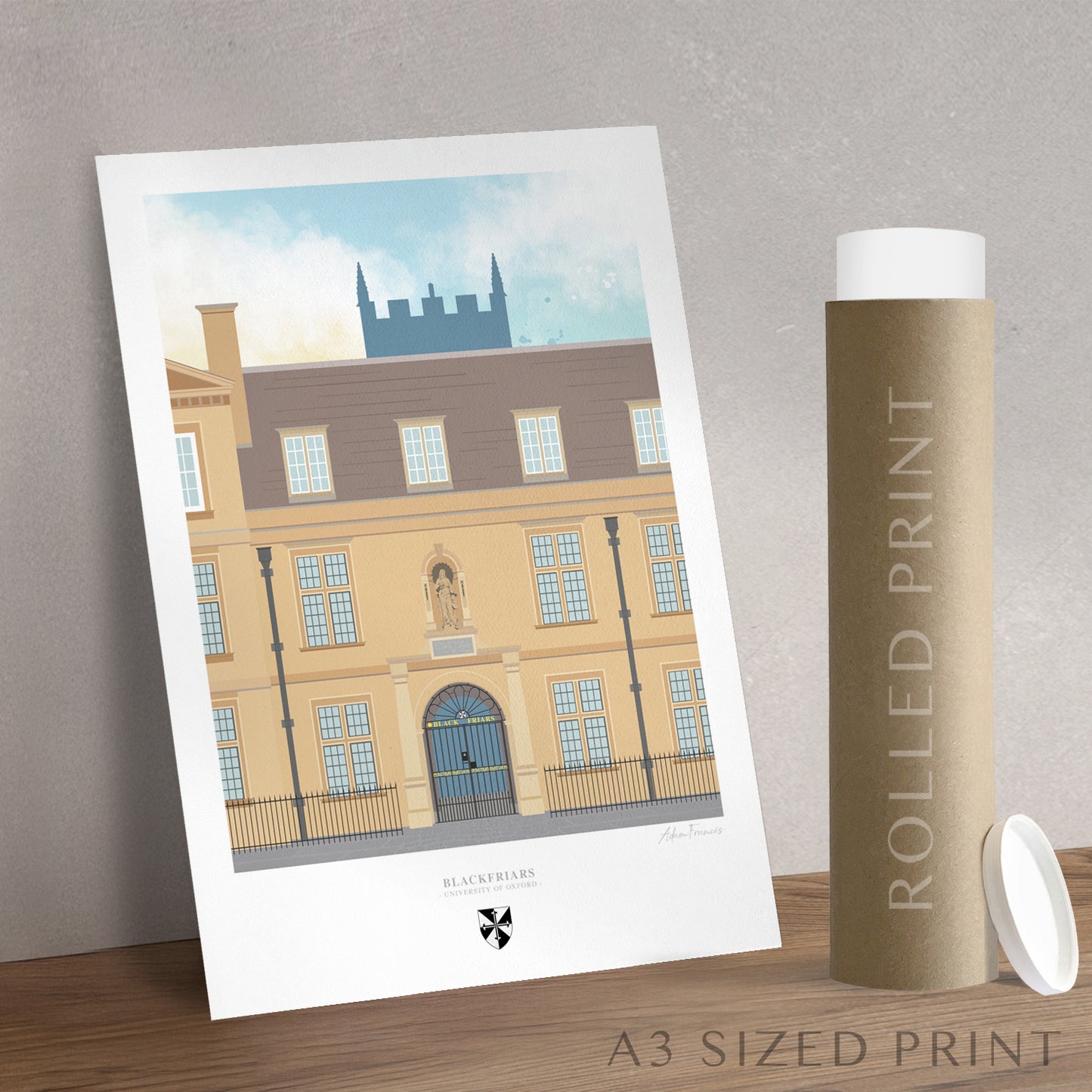 Oxford University Blackfriars artwork print