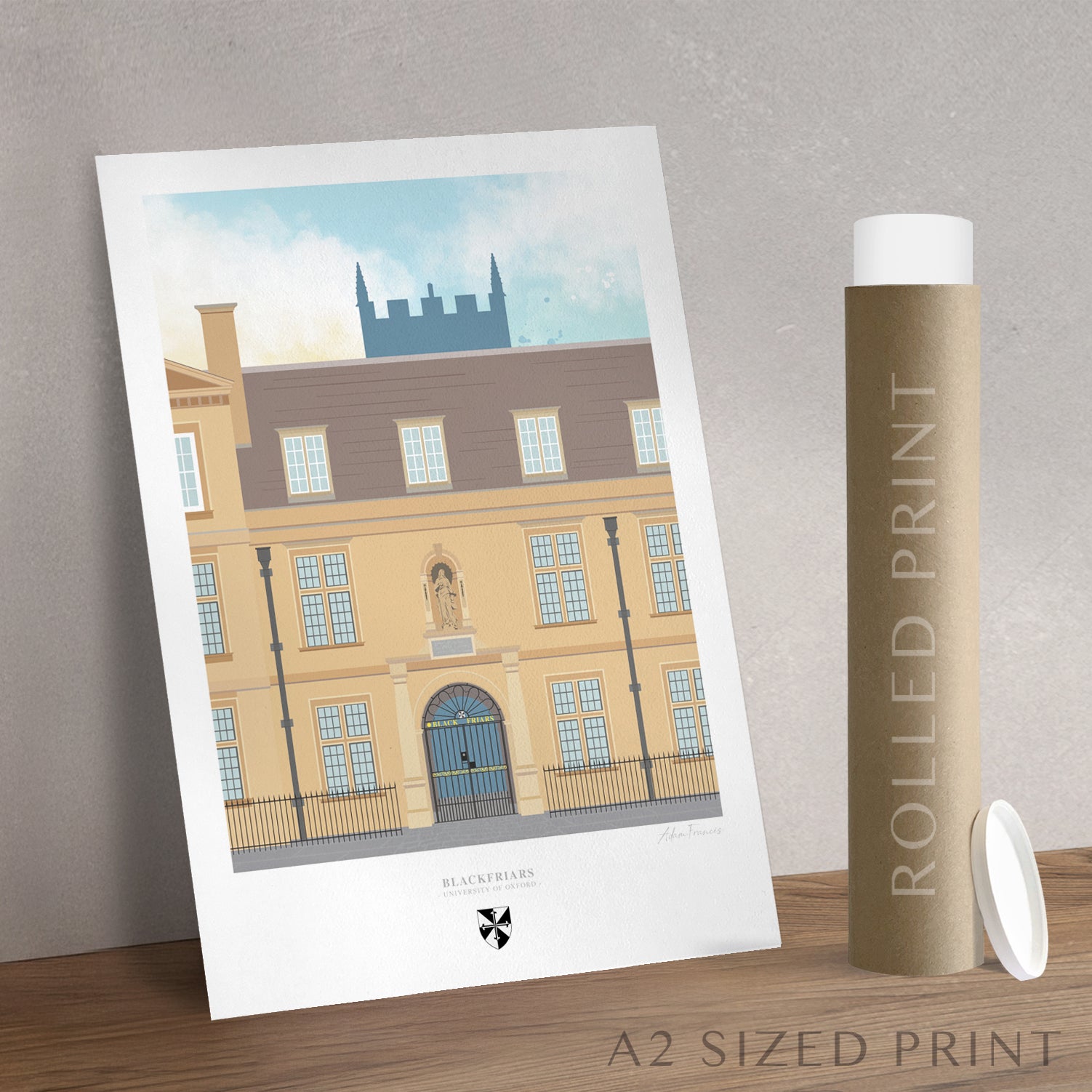 Blackfriars Oxford alumni gift art print