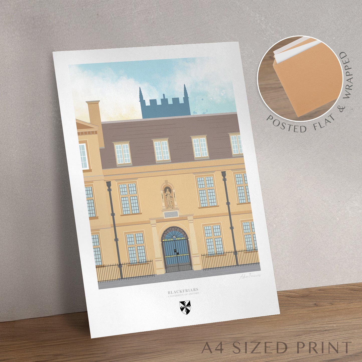 Blackfriars Oxford graduation gift wall art