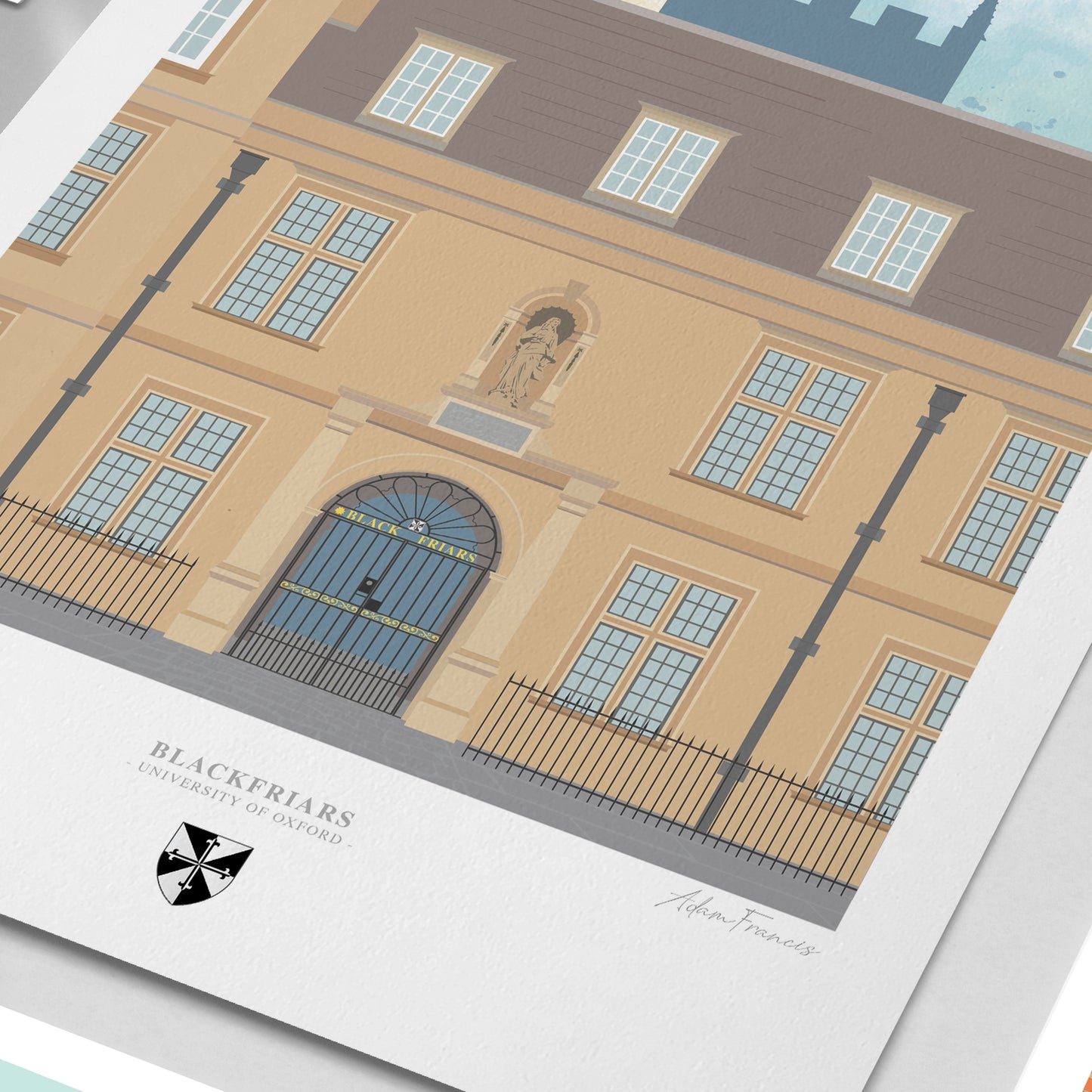 Blackfriars, University of Oxford, Art Print