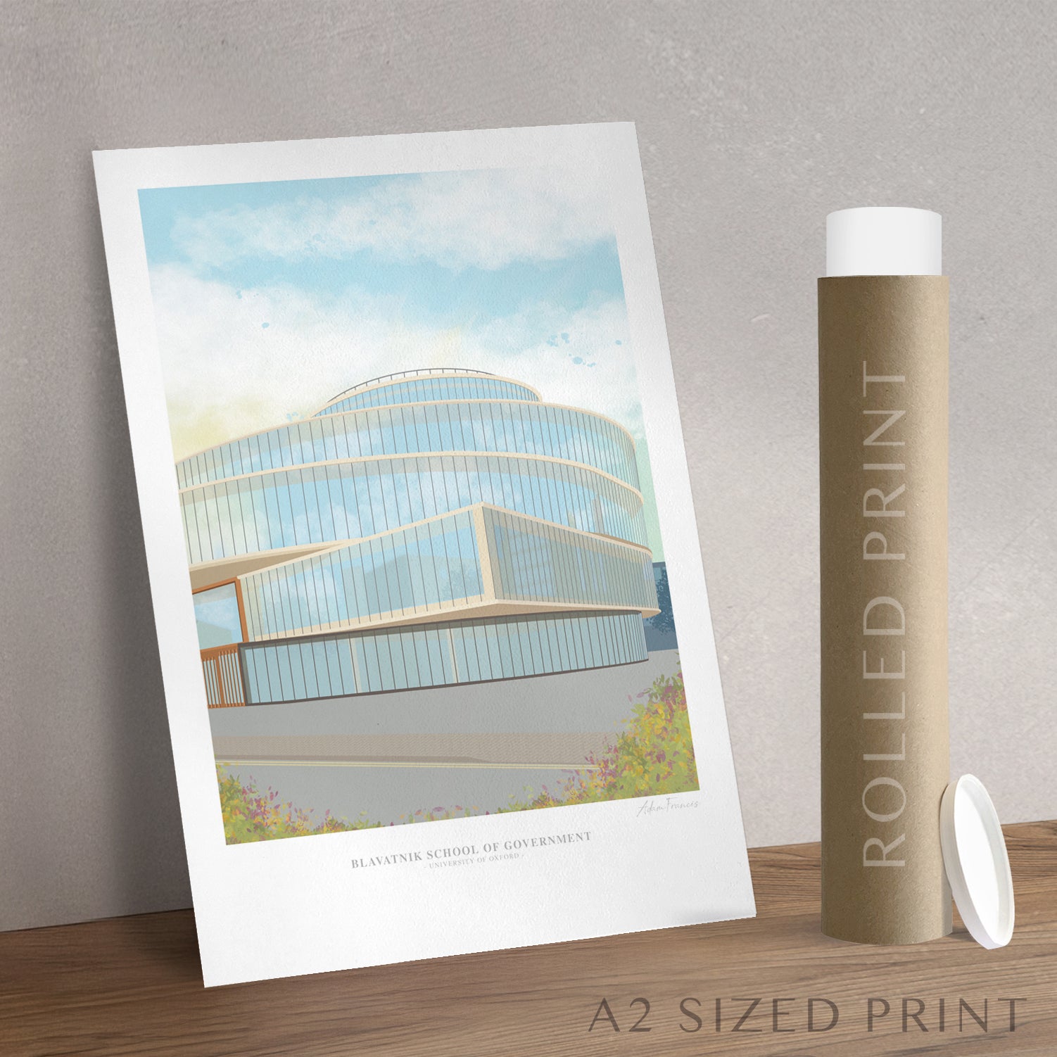 Blavatnik School of Government Oxford alumni gift art print