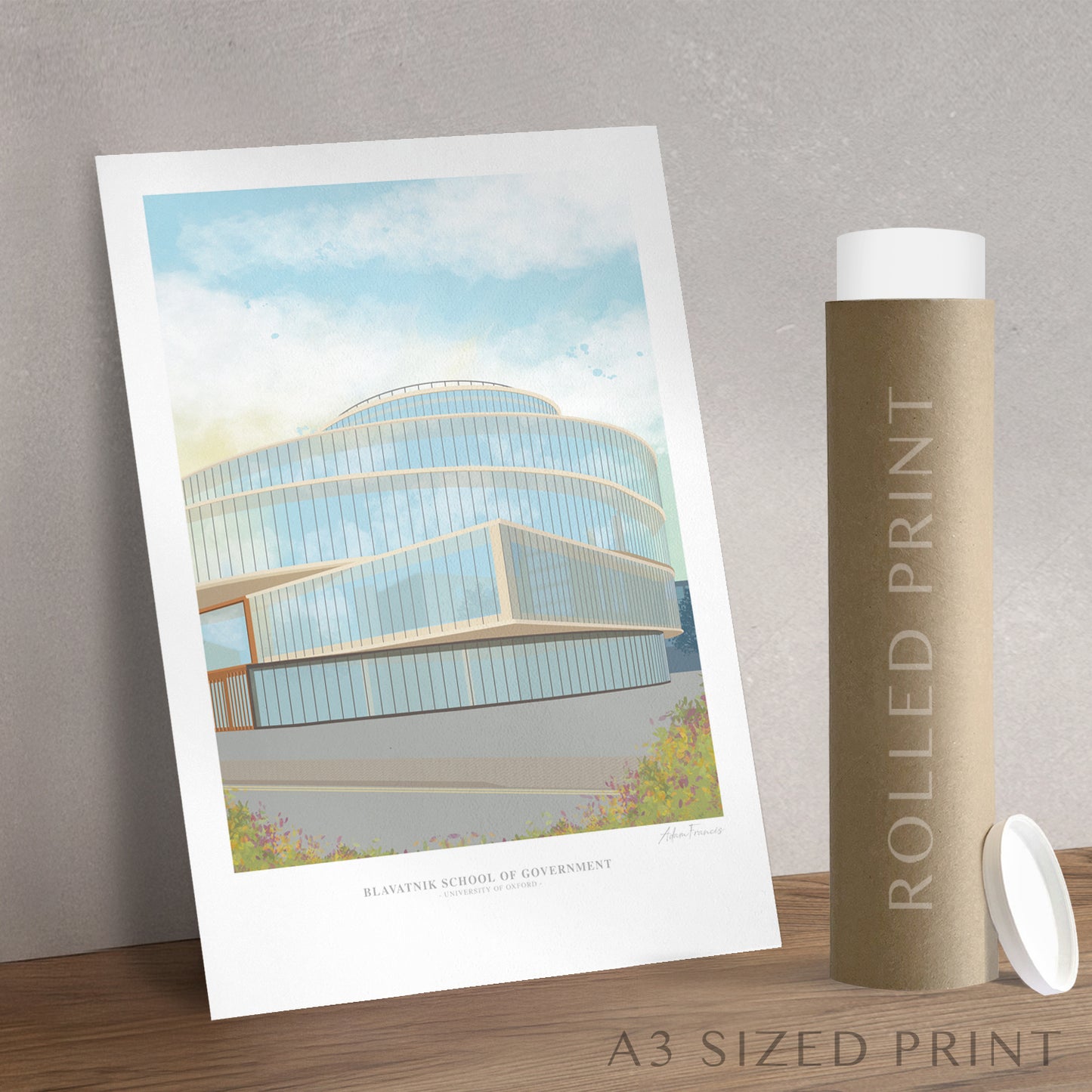 Oxford University Blavatnik School of Government artwork print
