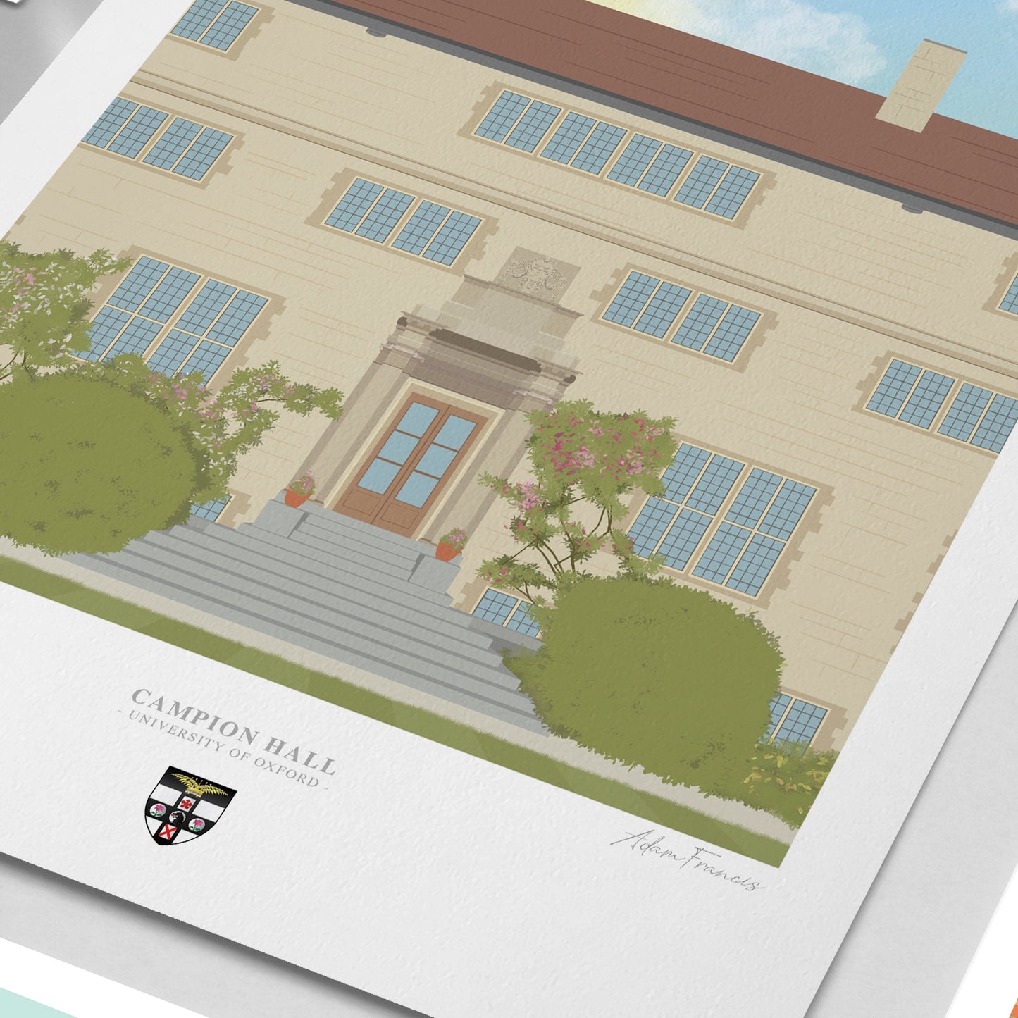 Campion Hall, University of Oxford, Art Print