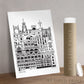 Historic Chester city illustration art print