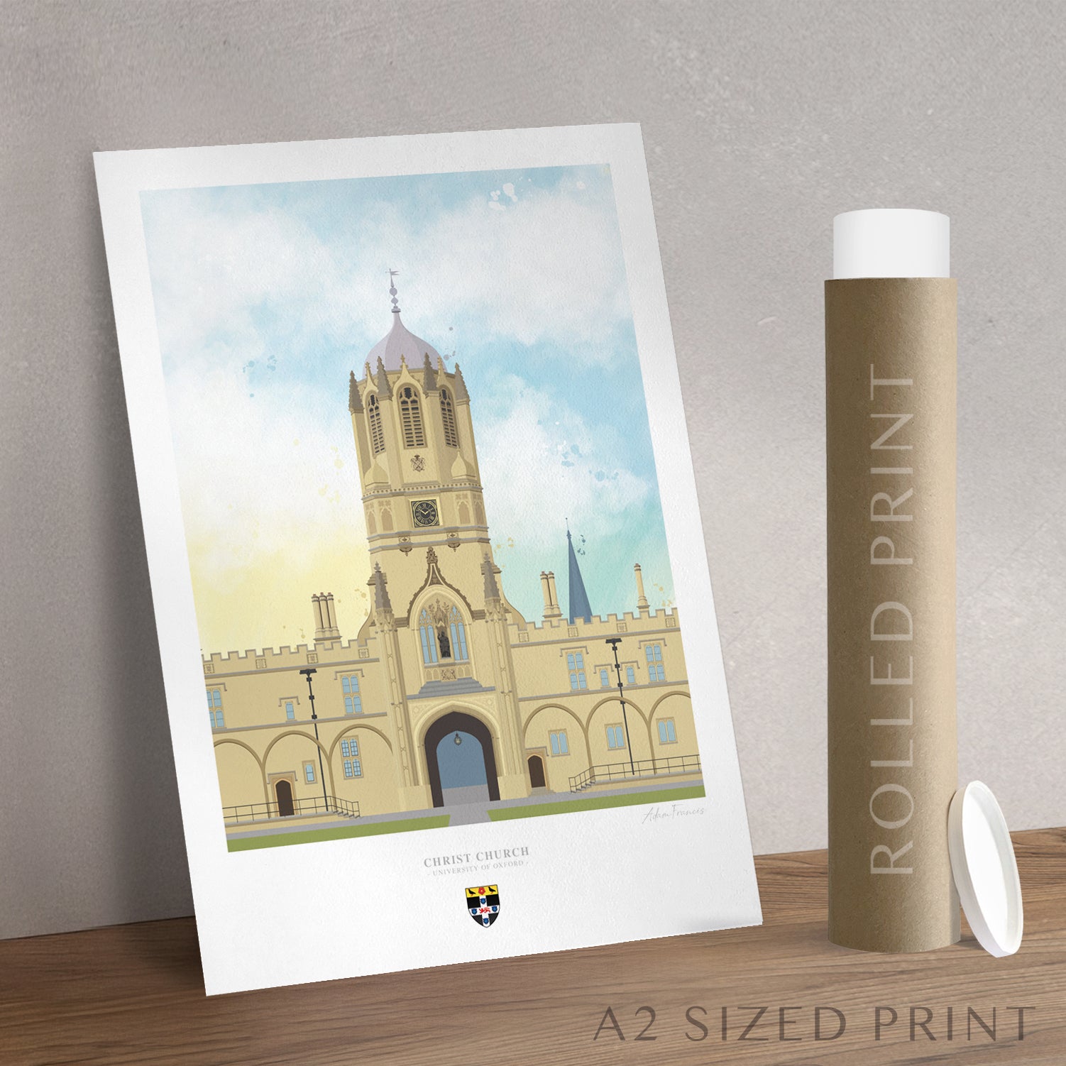 Christ Church Oxford alumni gift art print