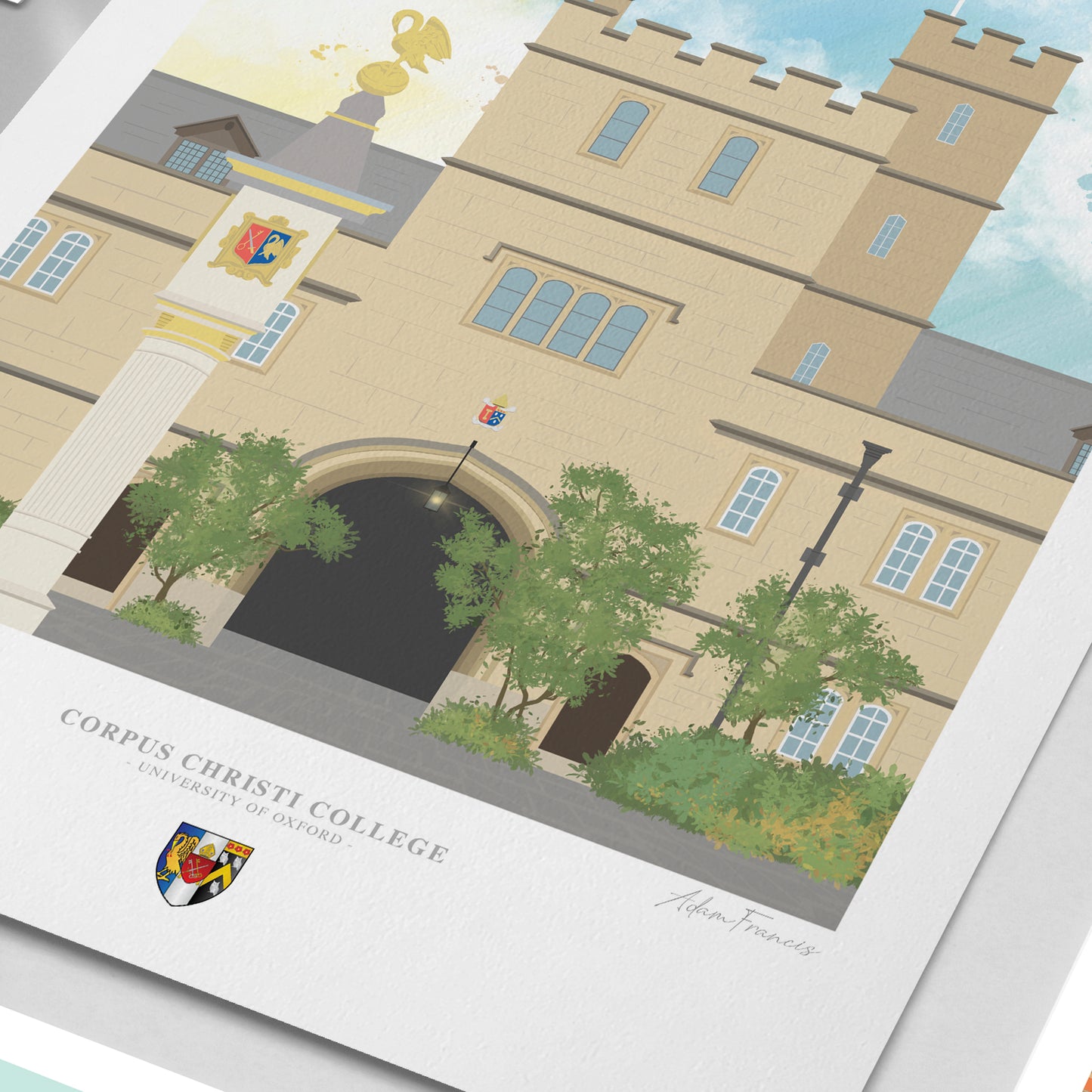 Corpus Christi College, University of Oxford, Art Print