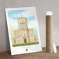 Green Templeton College Oxford alumni gift art print