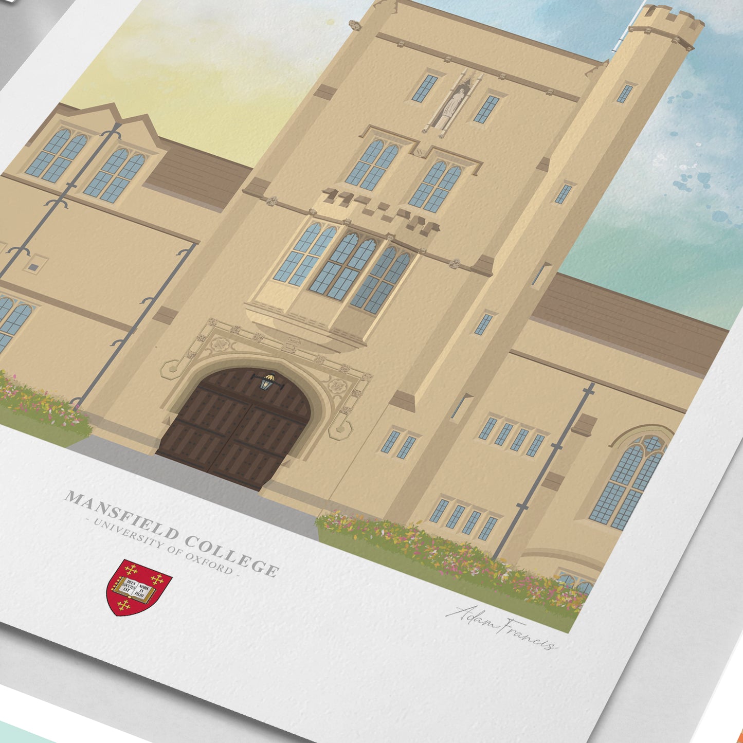 Mansfield College, University of Oxford, Art Print