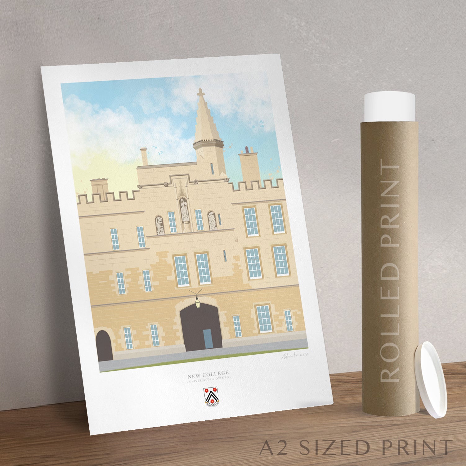 New College Oxford alumni gift art print