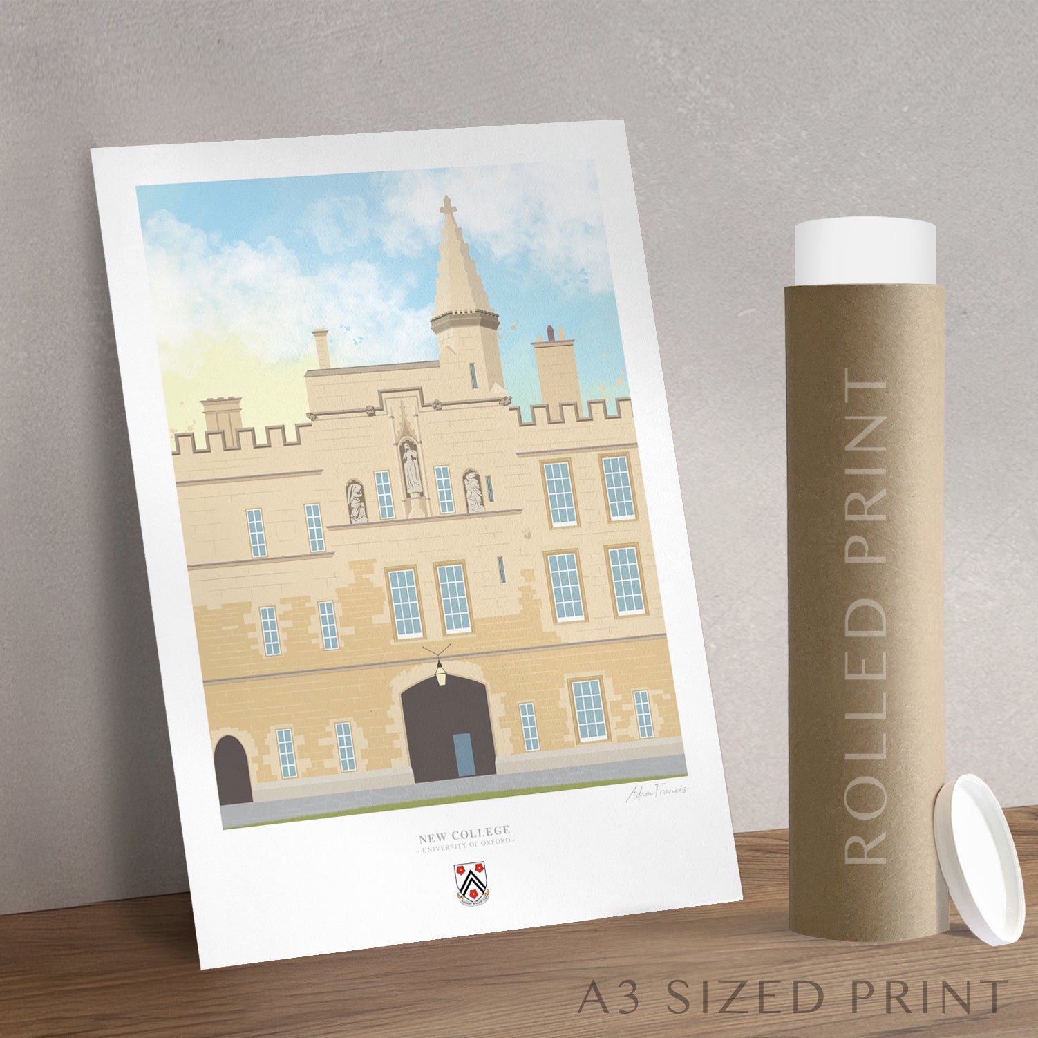 Oxford University New College artwork print
