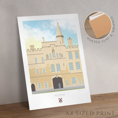 New College Oxford graduation gift wall art