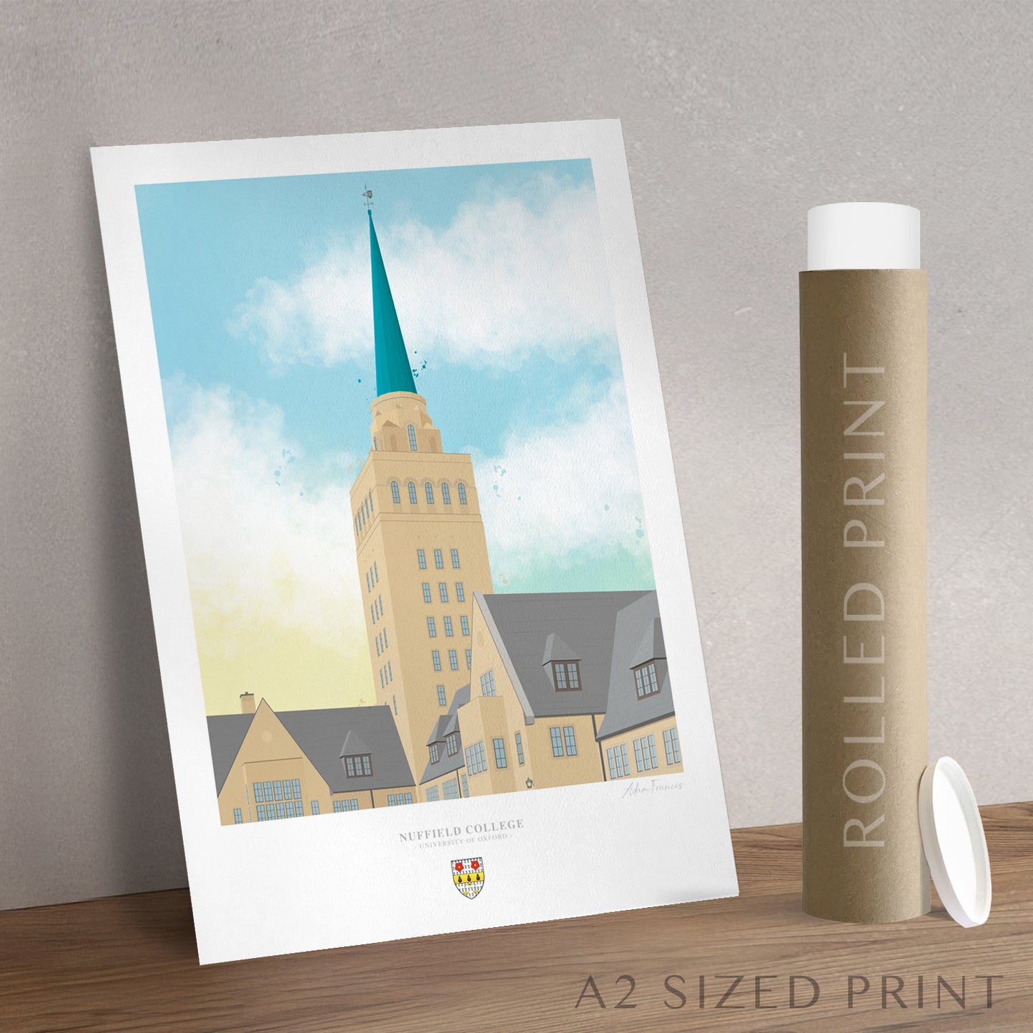 Nuffield College Oxford alumni gift art print