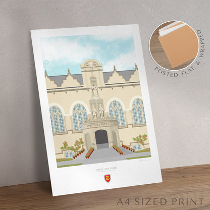 Oriel College Oxford graduation gift wall art