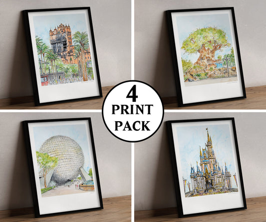 Florida ‘Park Pack’, set of 4 Art Prints