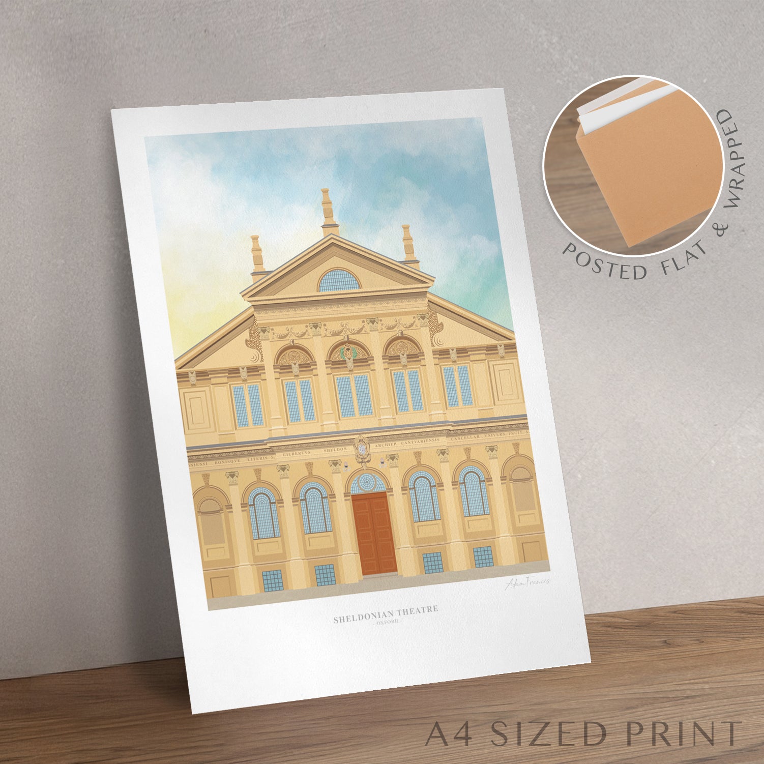 Sheldonian Theatre Oxford graduation gift wall art