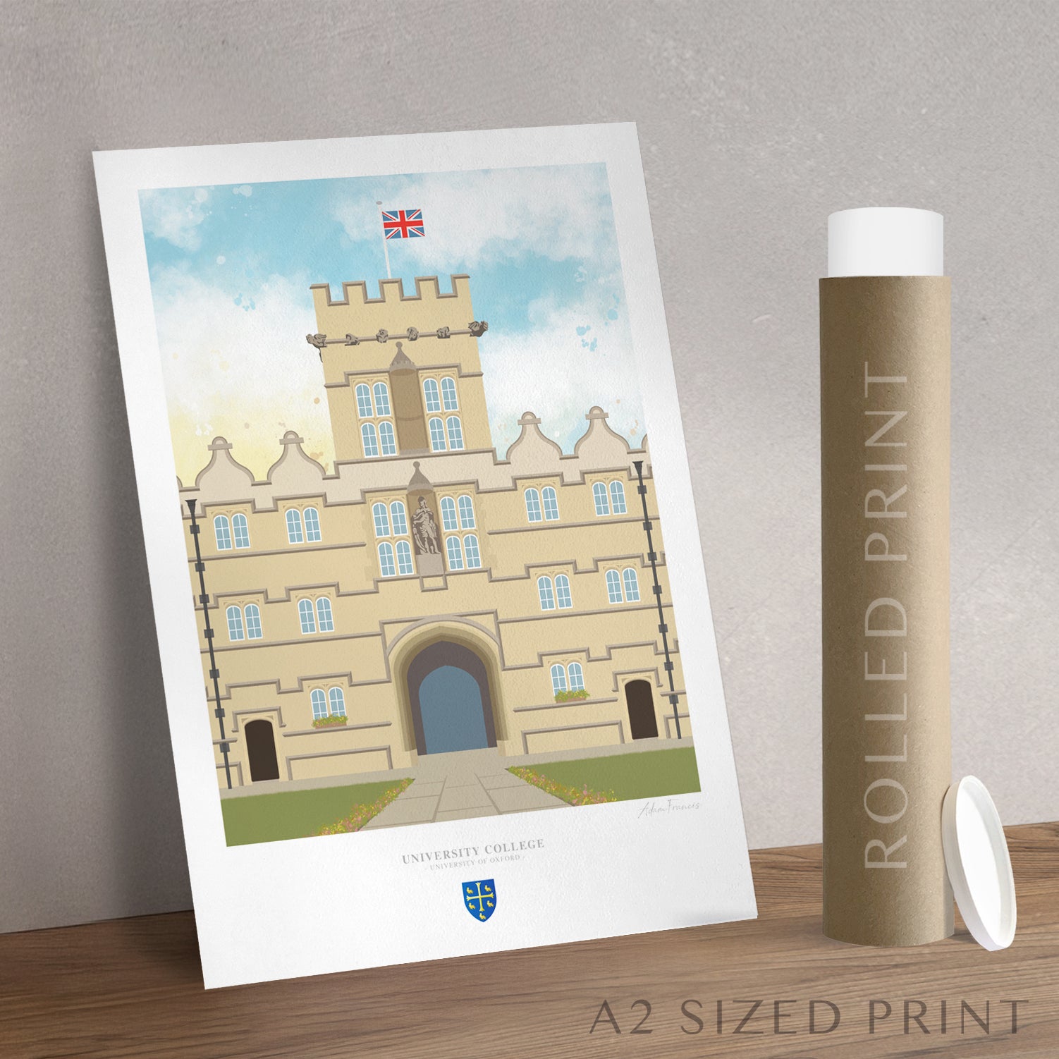 University College Oxford alumni gift art print