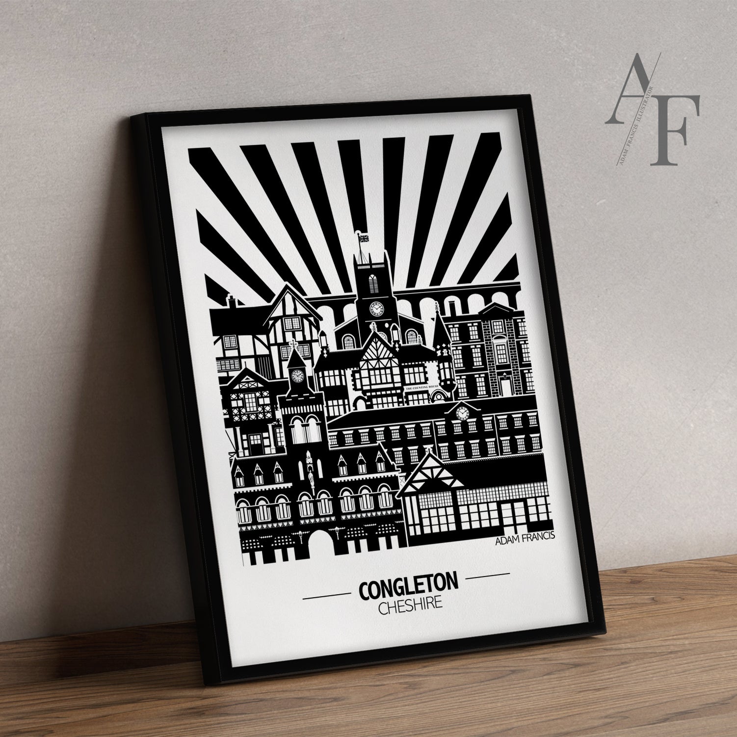 Congleton Art Print – Adam Francis Illustrator