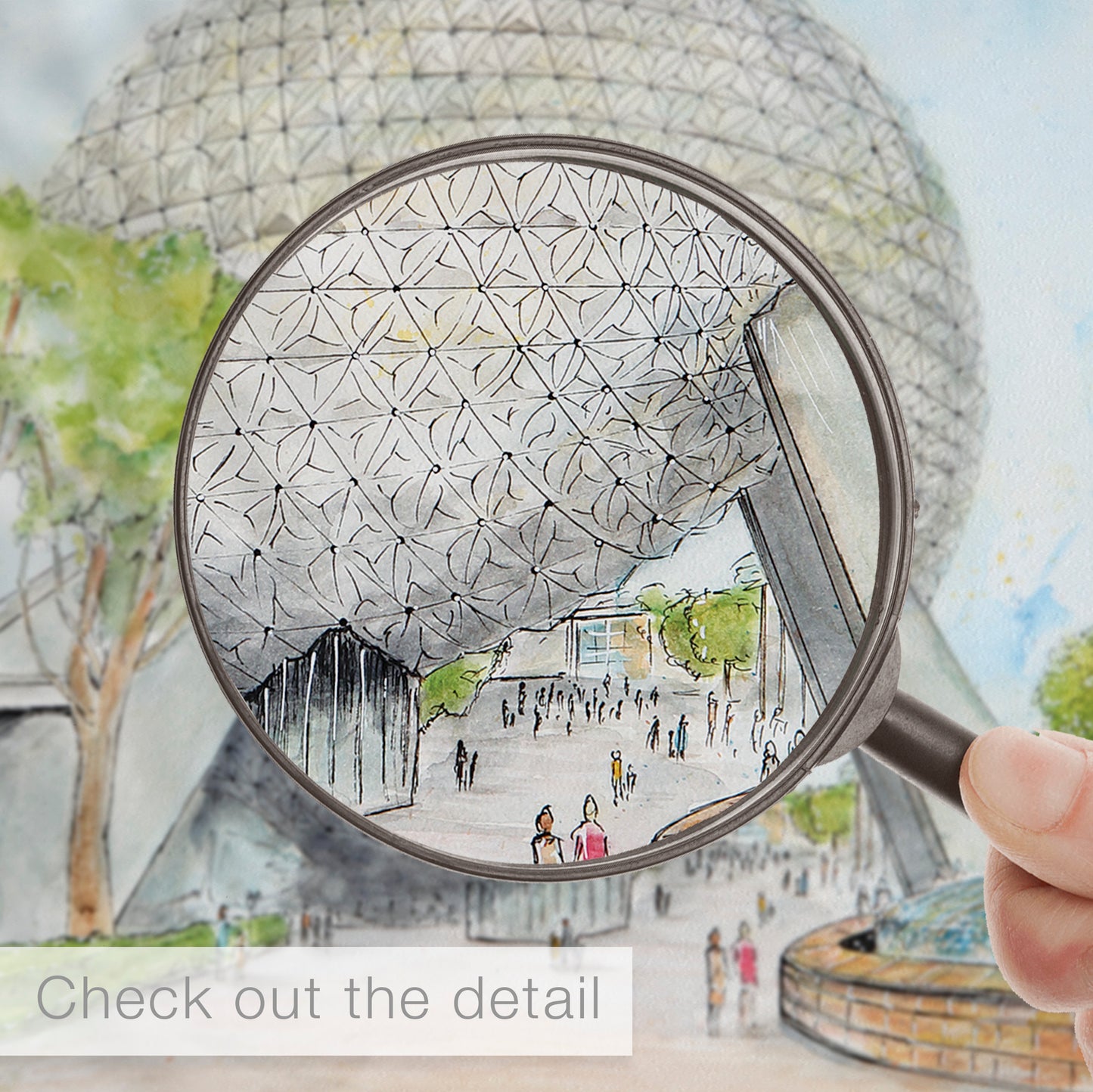 Spaceship Earth, Epcot, Florida, Art Print