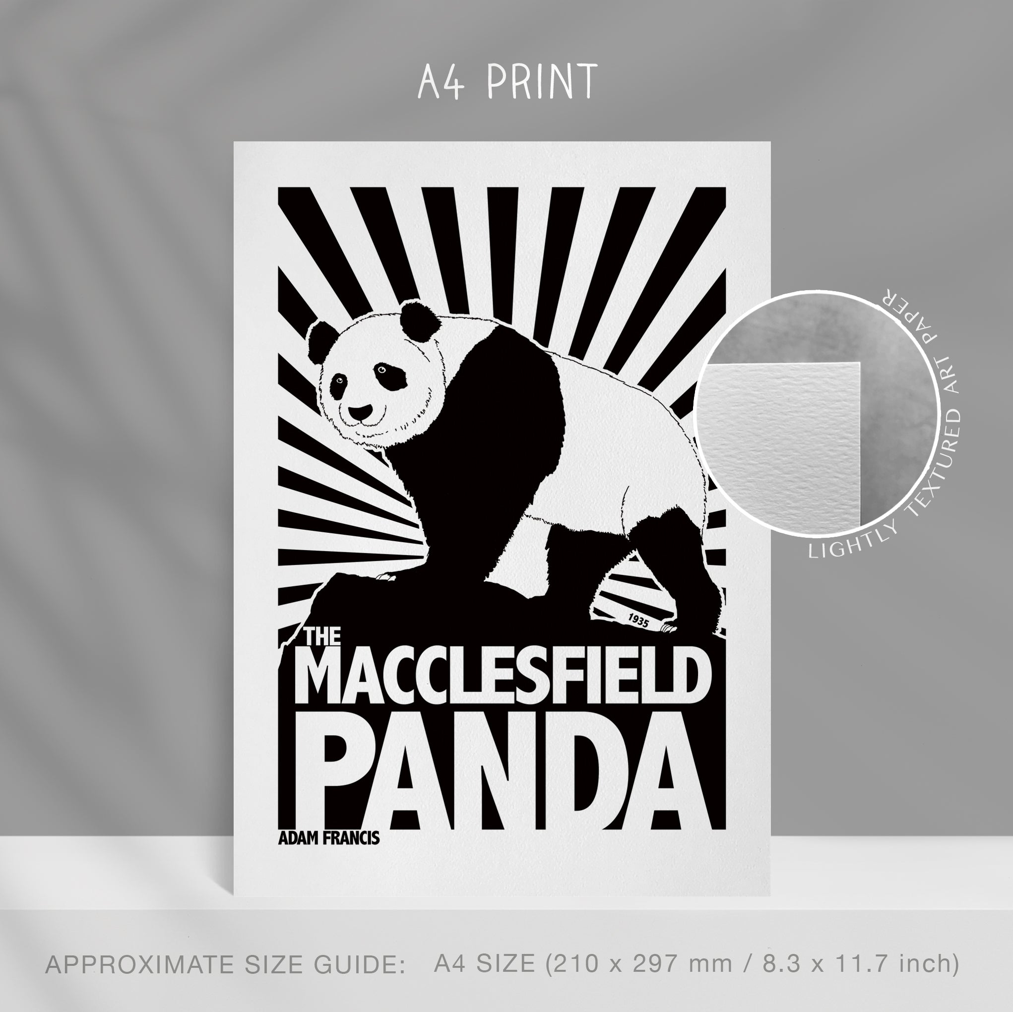 The 'Macclesfield Panda' Art Print Adam Francis Illustrator