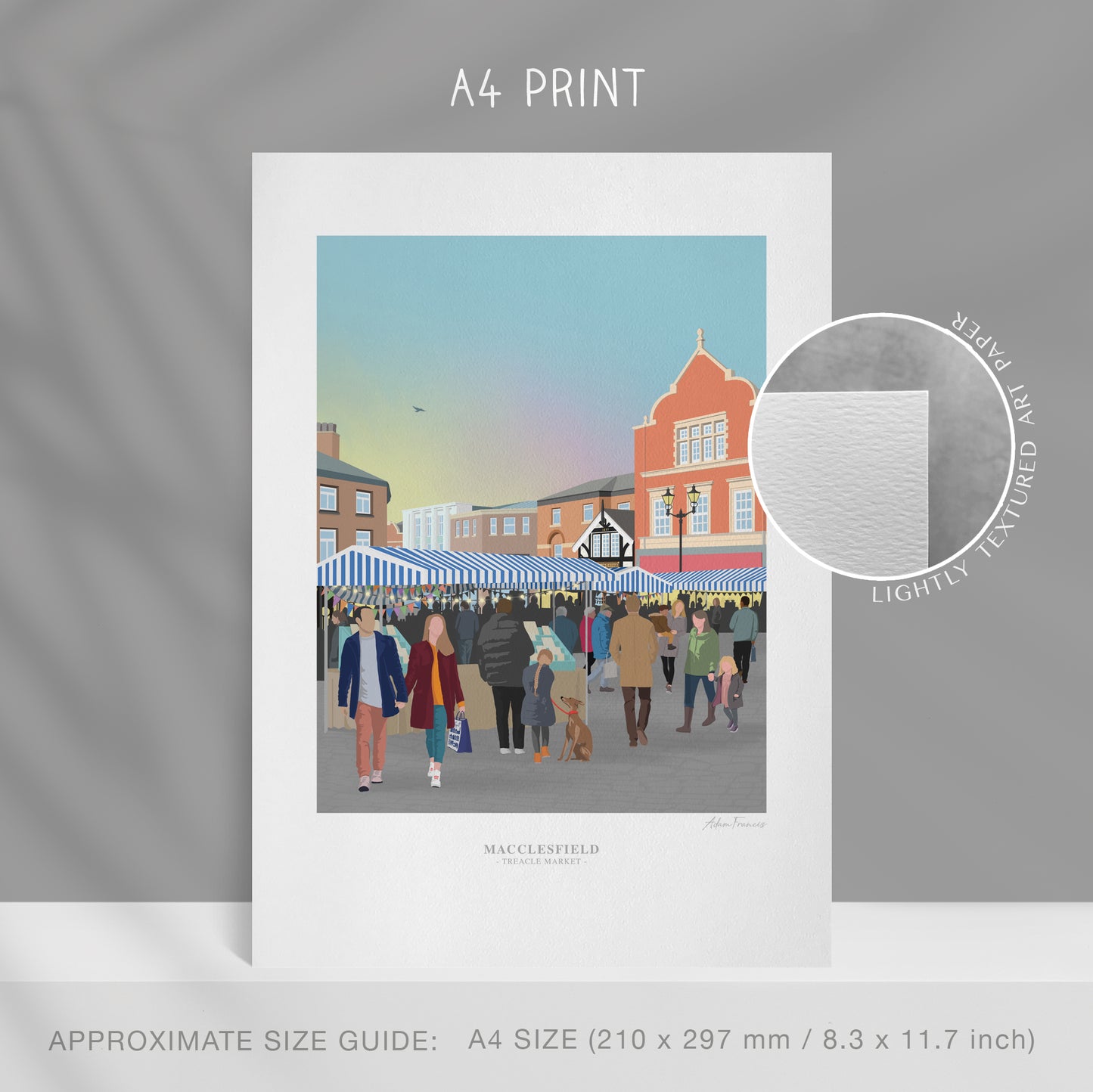 Macclesfield 'Treacle Market' Art Print