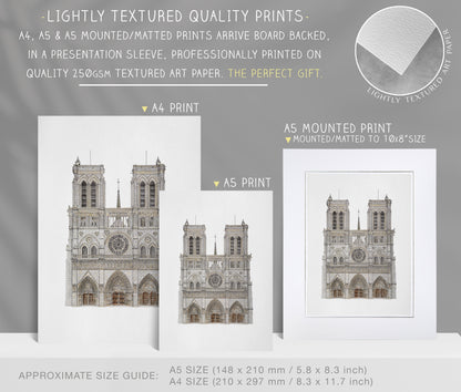 Paris, Notre Dame Cathedral, Art Print