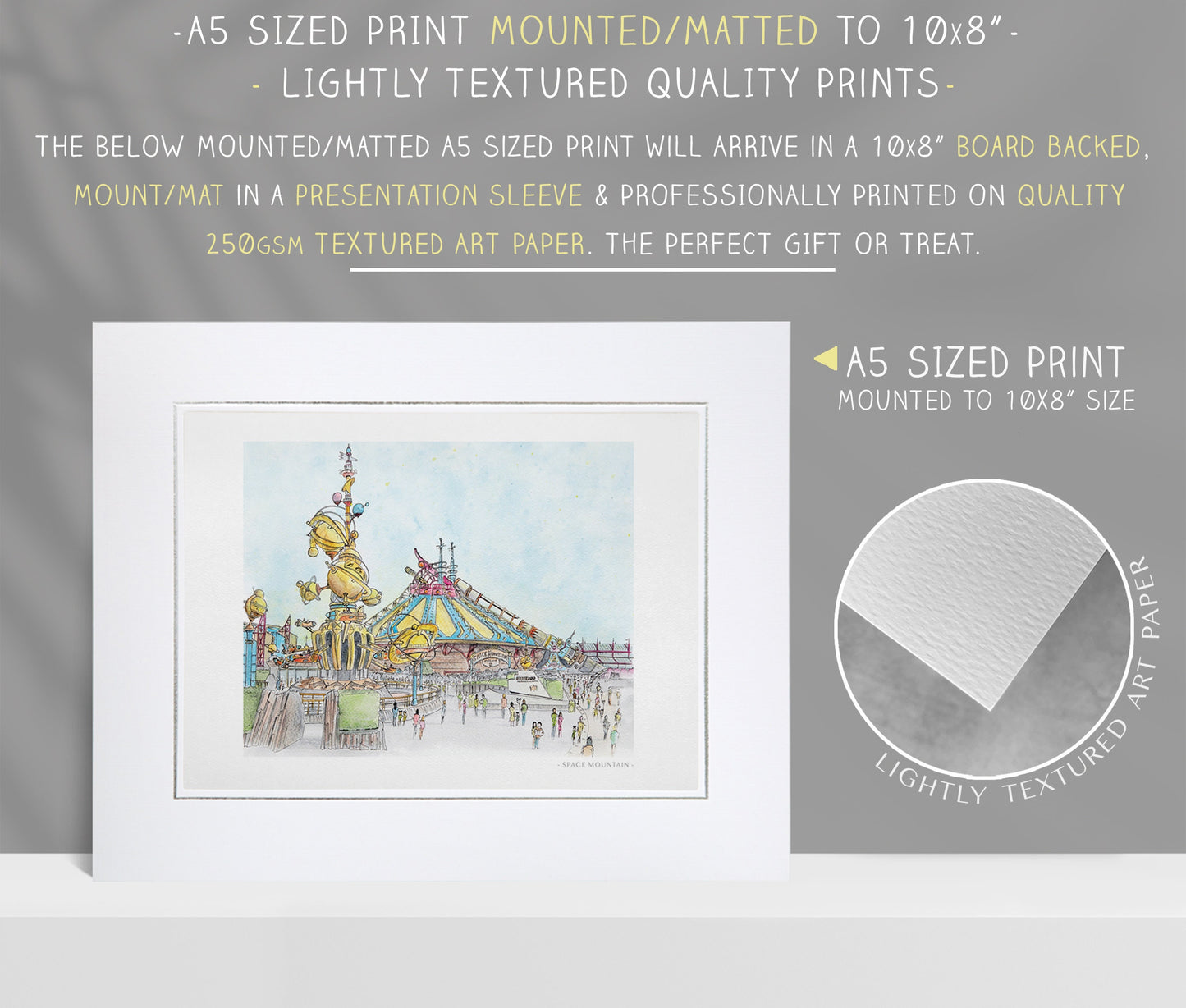 Space Mountain, Paris, Art Print