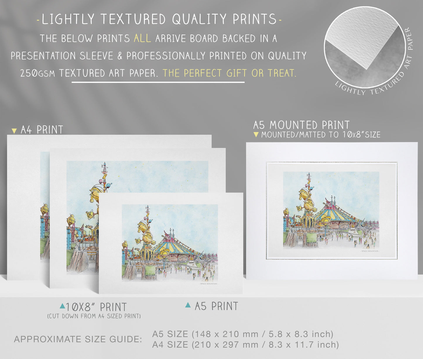 Space Mountain, Paris, Art Print