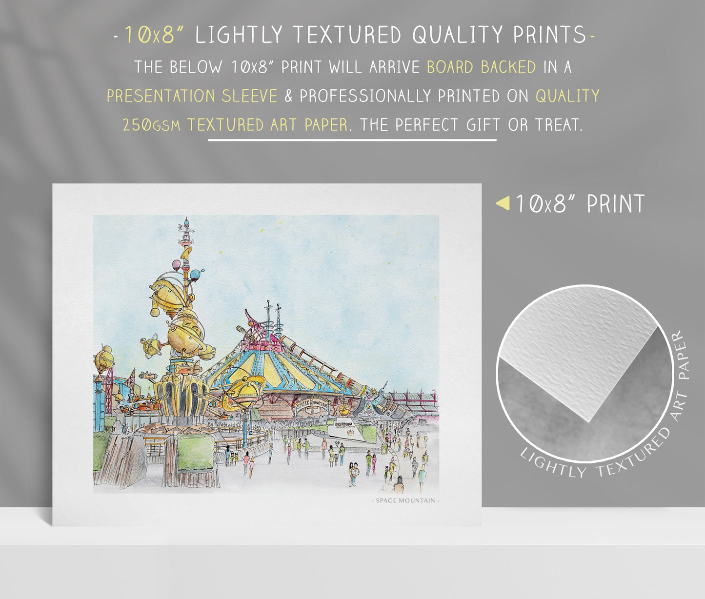 Space Mountain, Paris, Art Print