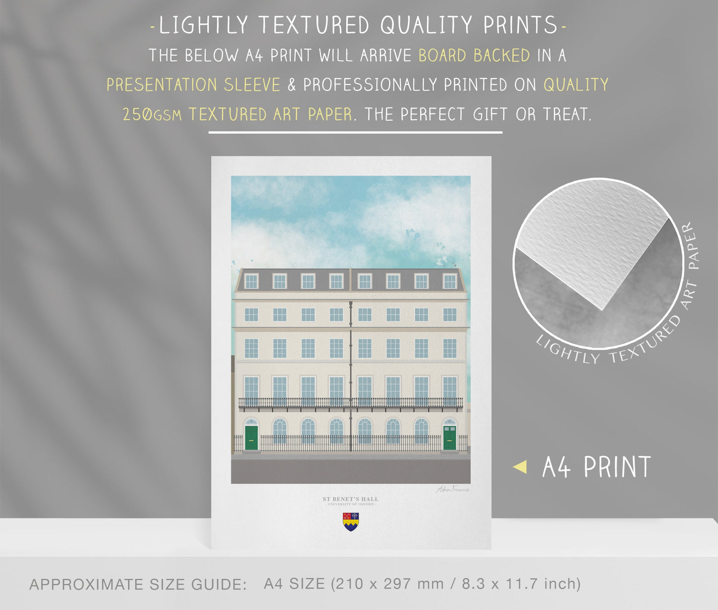 St Benet's Hall, University of Oxford, Art Print