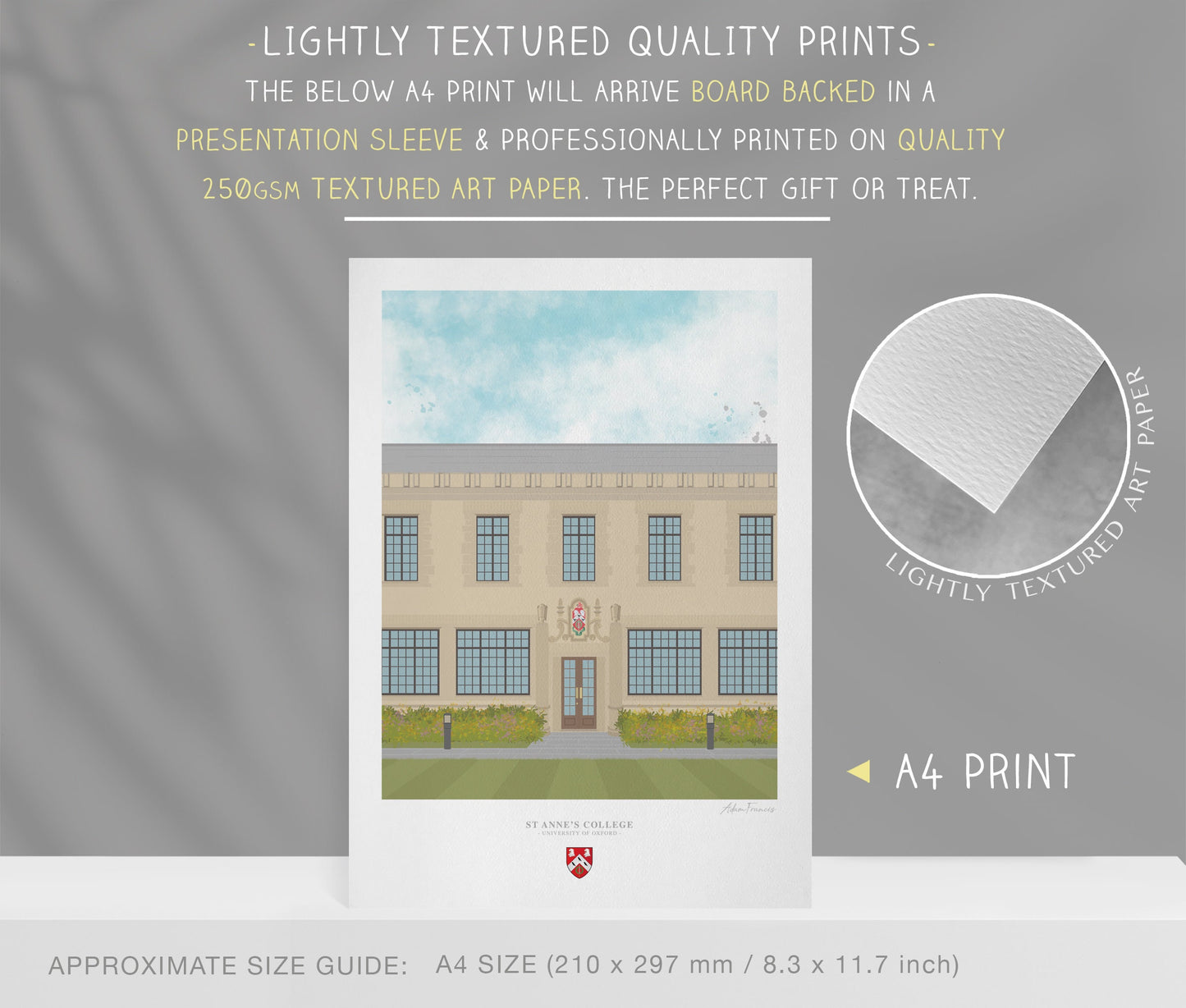 St Anne's College, University of Oxford, Art Print