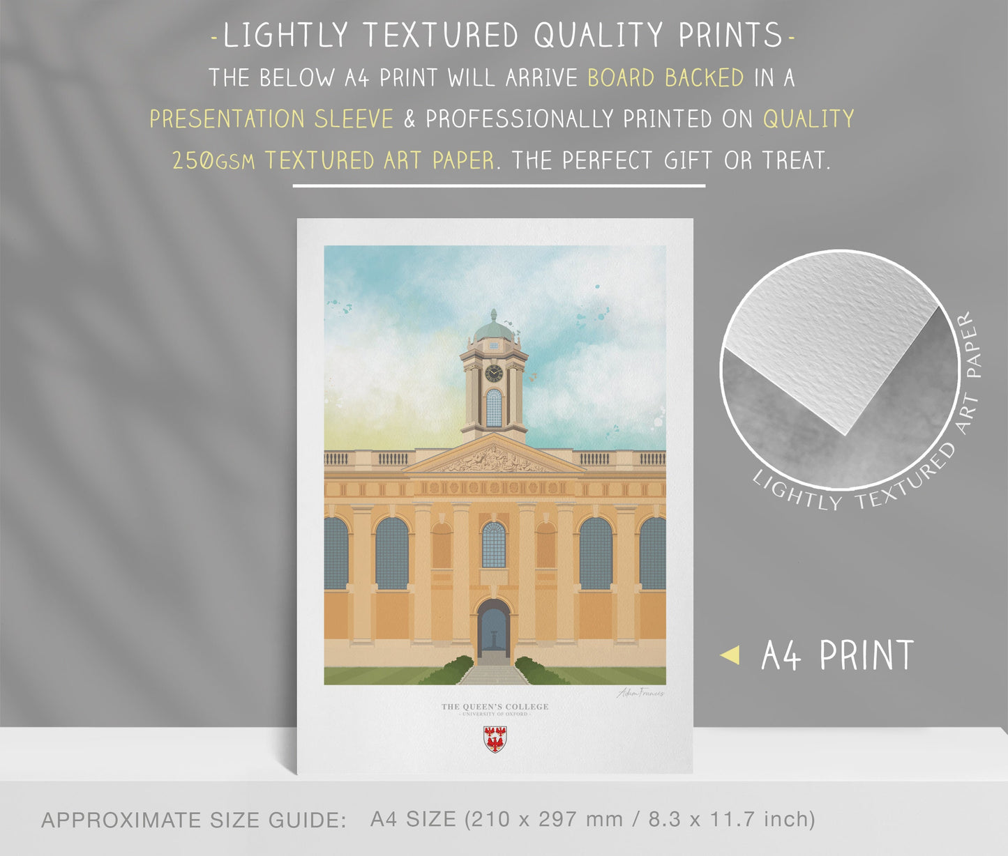 The Queen's College, University of Oxford, Art Print