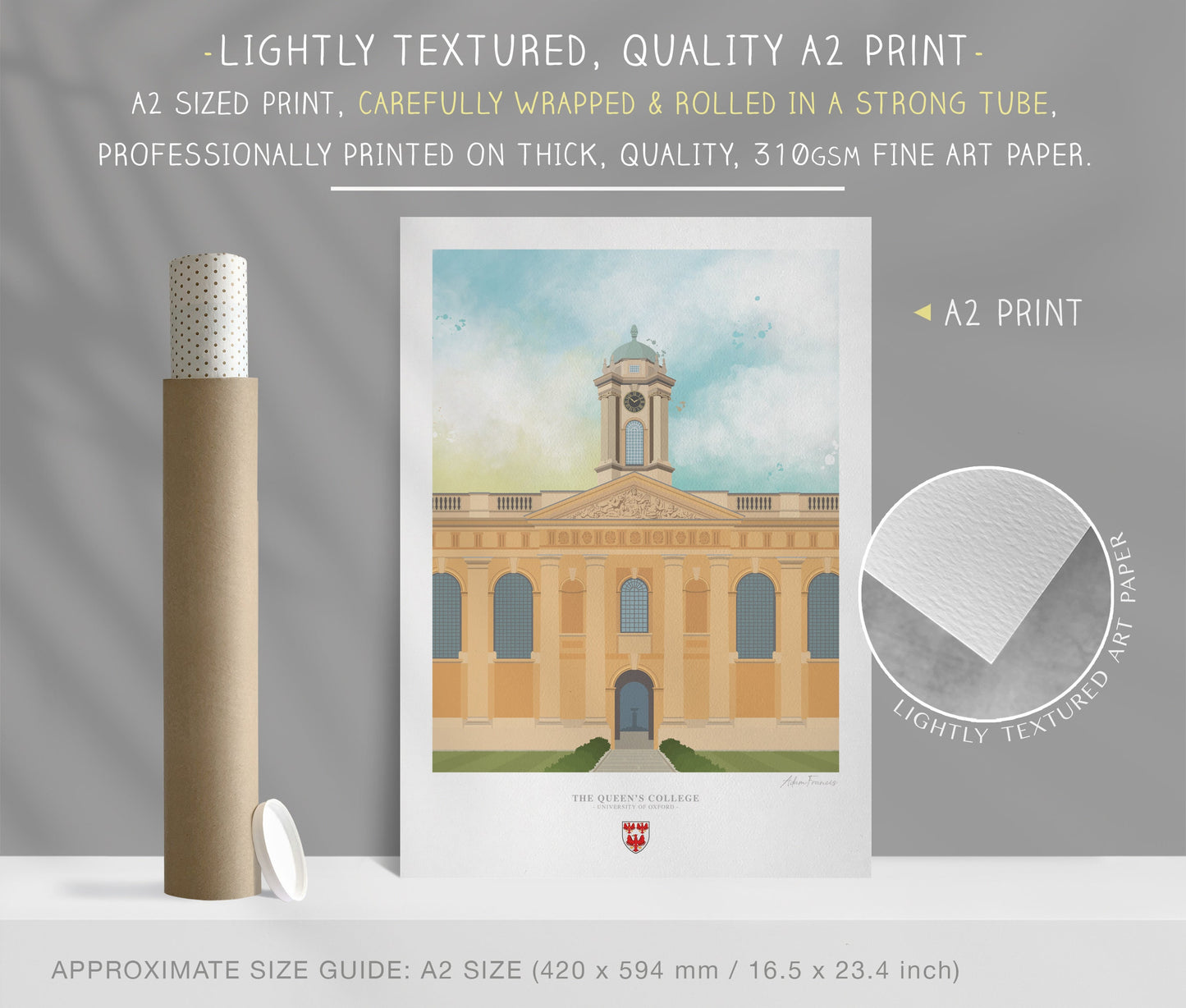 The Queen's College, University of Oxford, Art Print