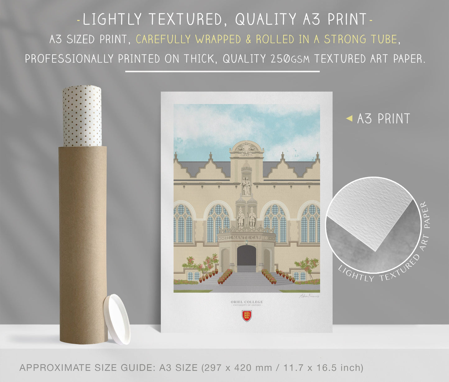 Oriel College, University of Oxford, Art Print