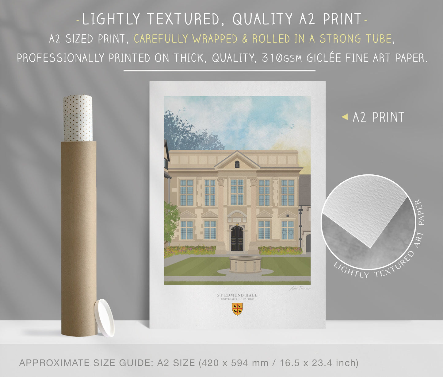 St Edmund Hall, University of Oxford, Art Print