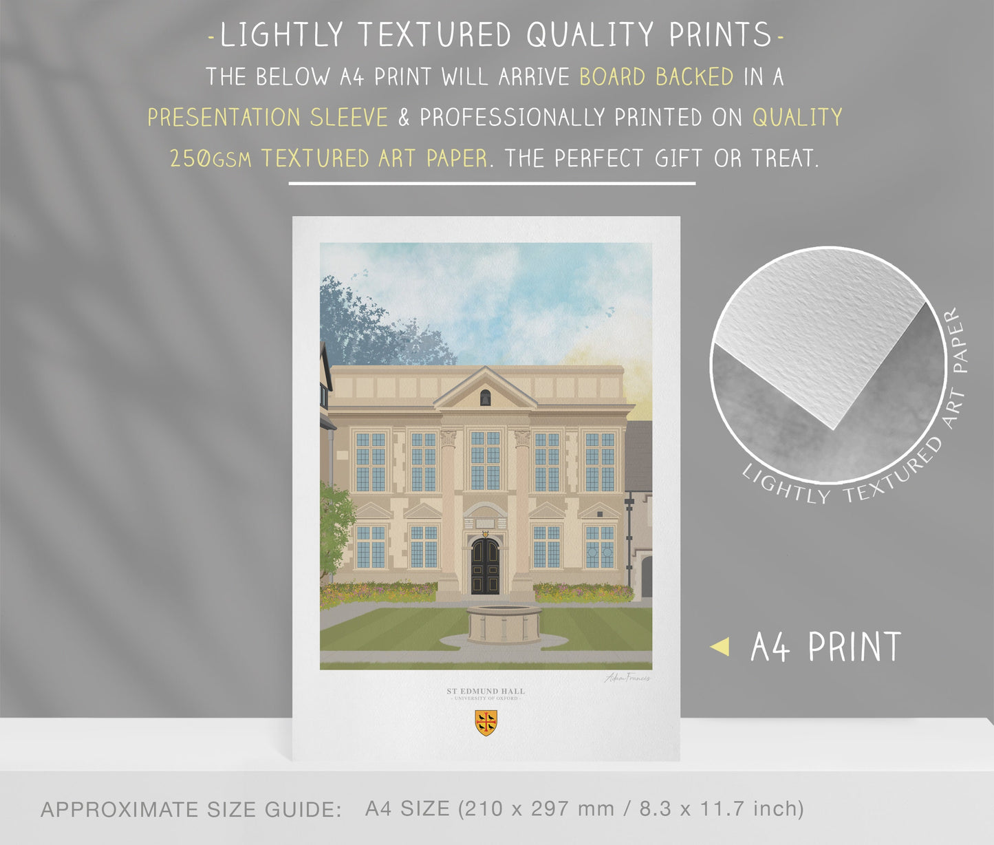 St Edmund Hall, University of Oxford, Art Print