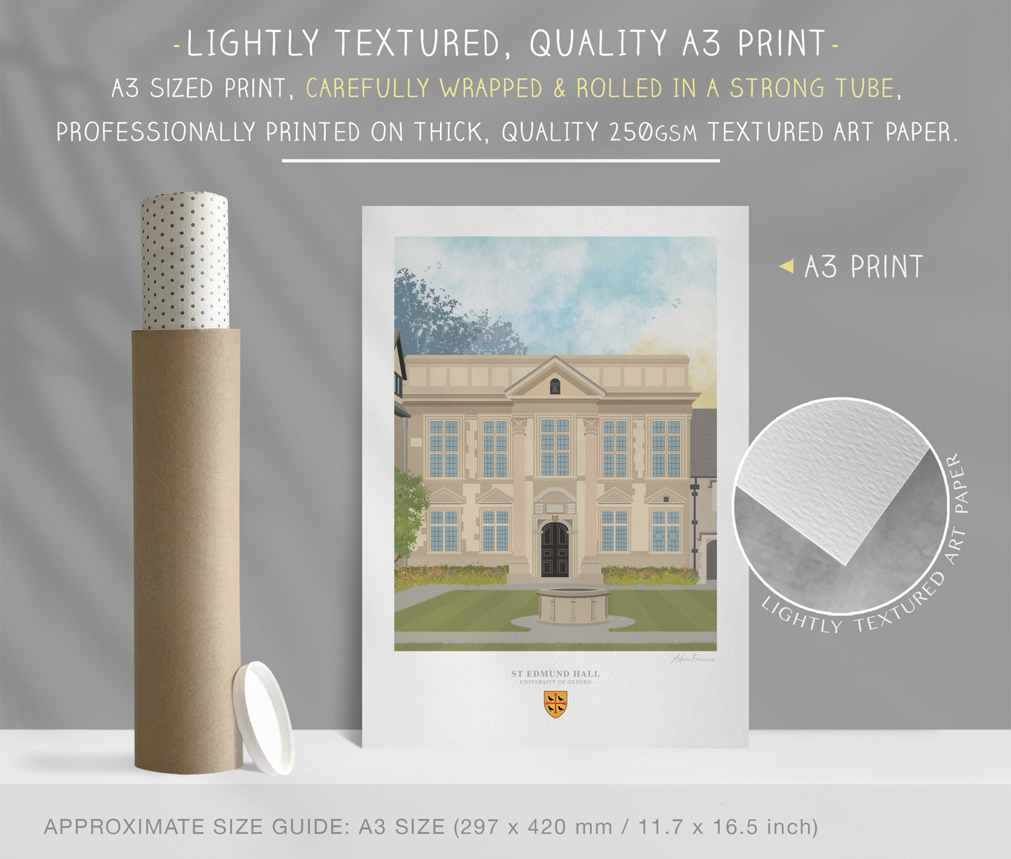 St Edmund Hall, University of Oxford, Art Print