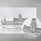 Main Street Station, Florida, Art Print, hand finished in GOLD LEAF