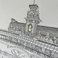 Main Street Station, Florida, Art Print, hand finished in GOLD LEAF